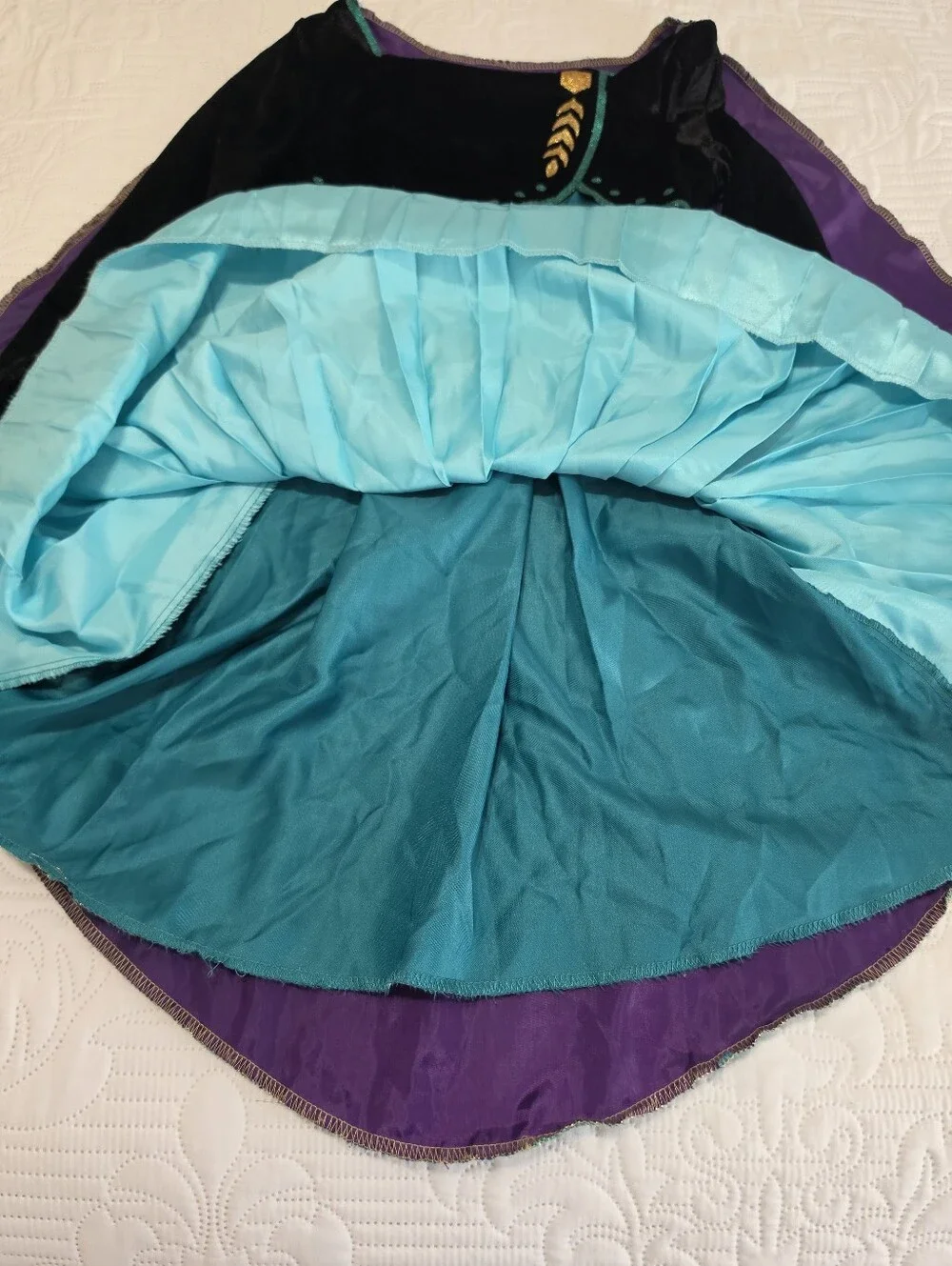 Princess Costume Dress with Purple Cape Fits Sizes 4-6x